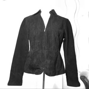 AMI suede fitted jacket